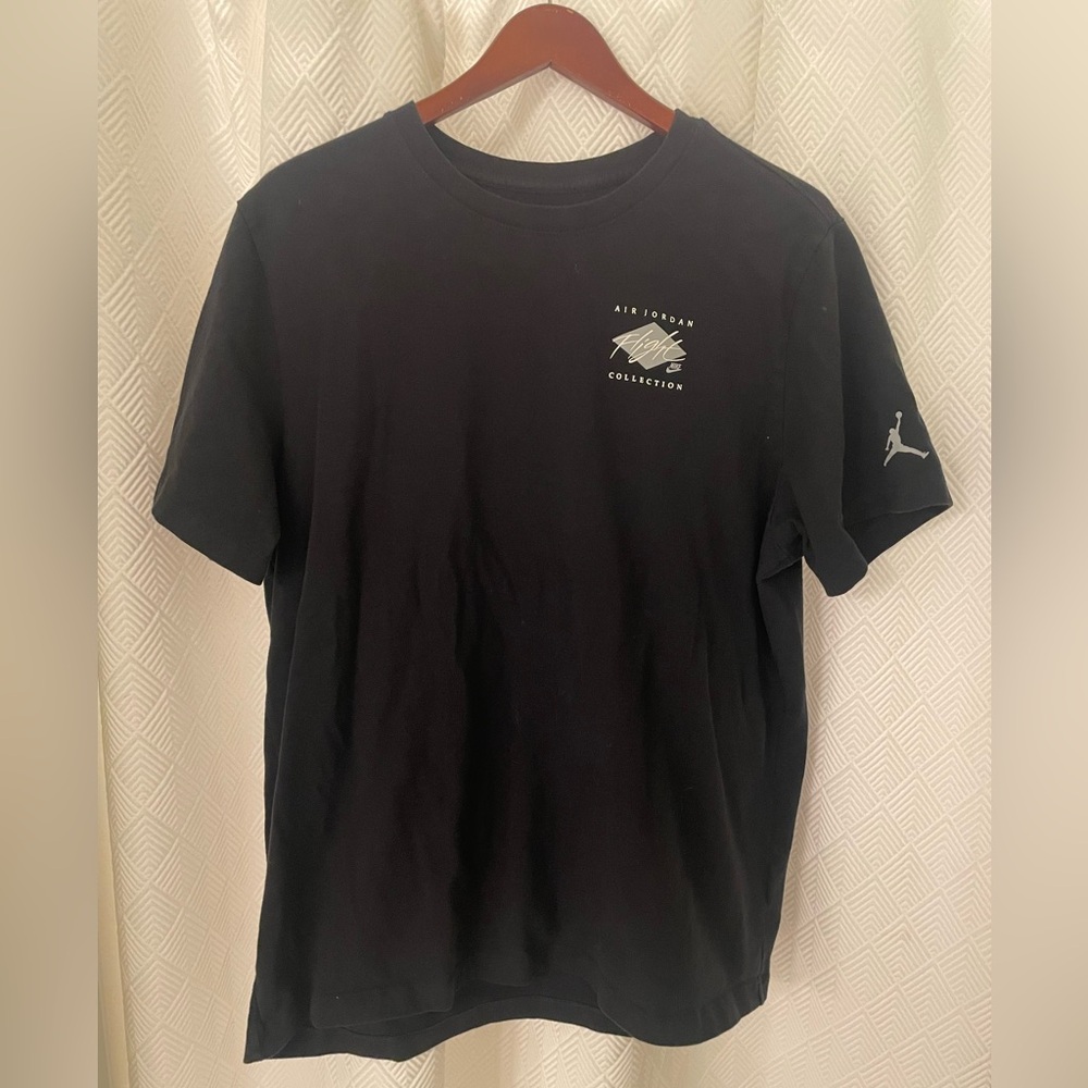 Jordan Black Tee with White Logo